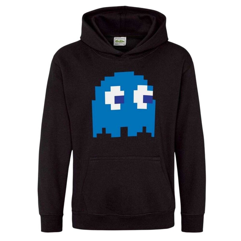 Pac-Man Childrens/Kids Retro Gaming Ghost Hoodie / Black